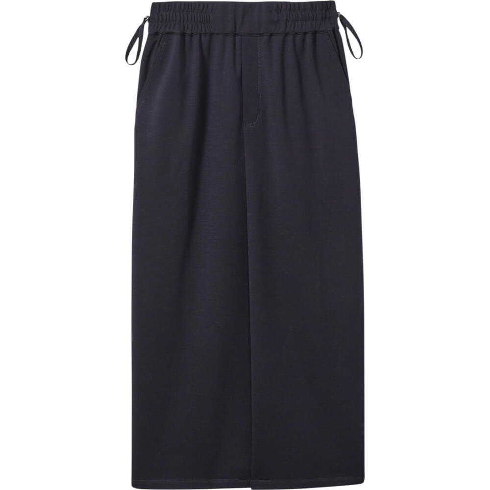 REISS NORA Wool Blend Ruched Jersey Midi Skirt